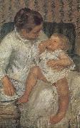 Mothe helping children a bath Mary Cassatt